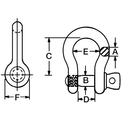 Forged Carbon Steel Anchor Shackle Seaboard Timber Mart