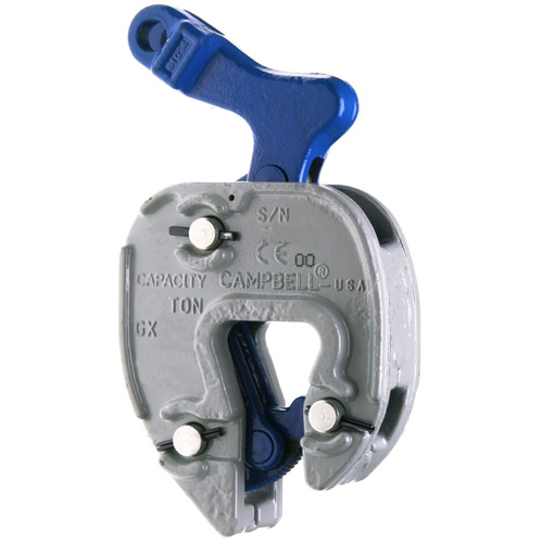GX Plate Clamp with Chain Connector, 1000 lbs. (0.5 tons), 1/16" - 5/16" Jaw Opening Seaboard Timber Mart