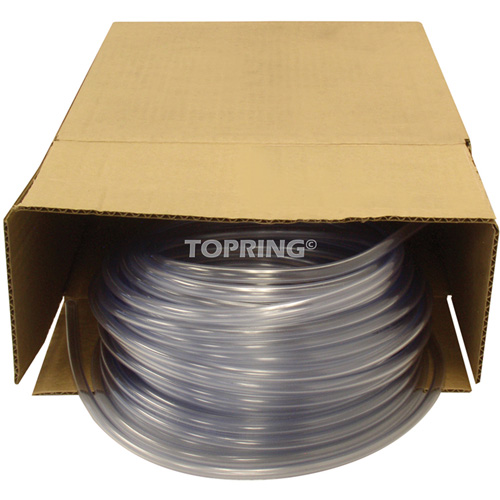 Tubing, Air/Water, 0.625" OD x 100' L, PVC, Clear, 30 PSI @ 20°C Seaboard Timber Mart