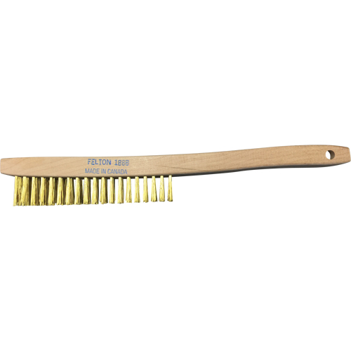 Brosses de nettoyage &agrave; manche recourb&eacute;, Laiton, 4 x 19 rangs de fils, Longueur 14" Seaboard Timber Mart