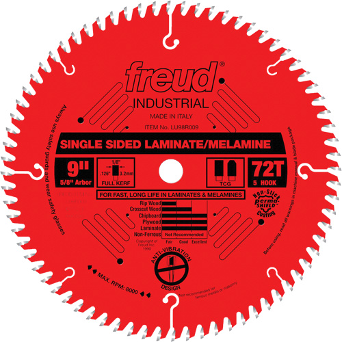 TCS Industrial Saw Blade - Chipboard, 9", 72 Teeth, Laminate Use Seaboard Timber Mart