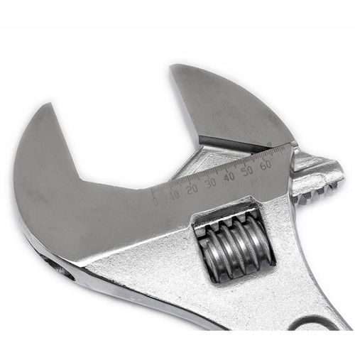 Adjustable Tapered Handle Wrench - Carded, 24" L, 2-7/16"/62 mm Max Width, Chrome/Polished Seaboard Timber Mart