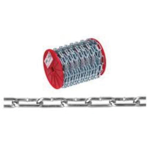 Straight Link Coil Chain, Low Carbon Steel, 2/0 x 120' (36.6 m) L, 520 lbs. (0.26 tons) Load Capacity Seaboard Timber Mart