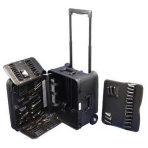 Trousse d'outils de service mobile sur 2 roues, 16-3/4" la x 13-1/2" p x 20" h, Noir Seaboard Timber Mart