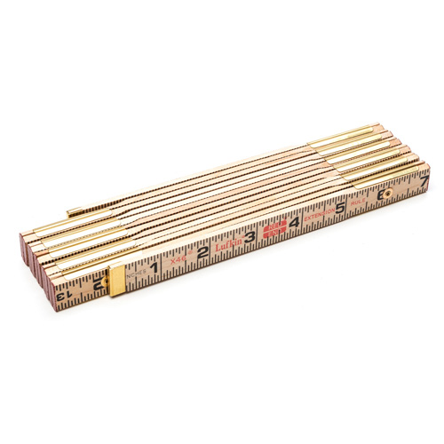 Folding Rule, 6' L, Wood, 1/16" Graduations Seaboard Timber Mart