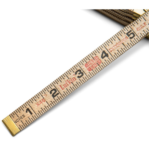 Folding Rule, 6' L, Wood, 1/16" Graduations Seaboard Timber Mart