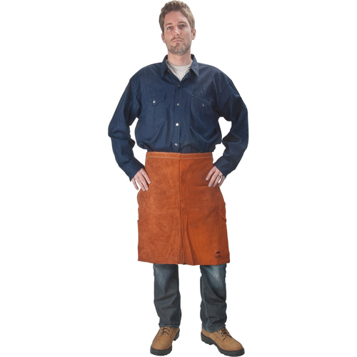 Leather Apron, Waist, 24" L, Lava Brown Seaboard Timber Mart