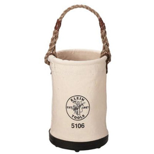Straight-Wall Bucket, 14" H, Canvas, Beige Seaboard Timber Mart