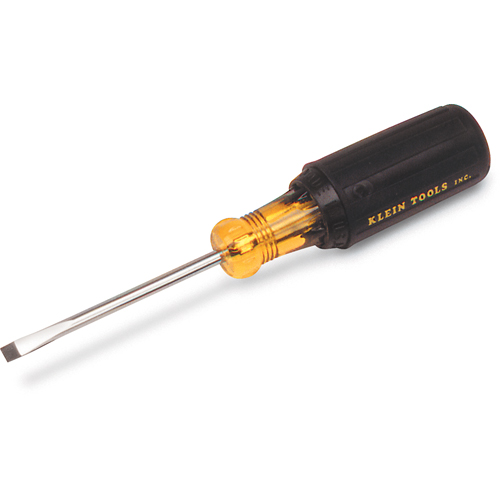 Slot Cabinet Tip Screwdriver, 3/16" Tip, Round, 7-3/4" L, Cushion Grip Handle Seaboard Timber Mart