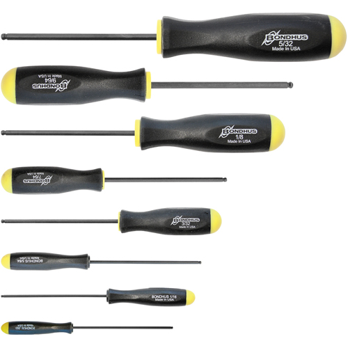 Ball Driver Screwdriver Sets - SAE, 8 Pcs. Seaboard Timber Mart