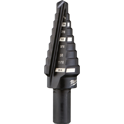 #3 Step Drill Bit, 1/4" - 3/4" , 1/16" Increments, High Speed Steel Seaboard Timber Mart