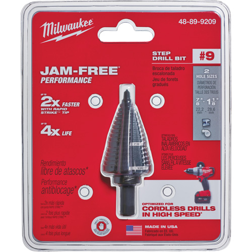 Foret &eacute;tag&eacute; no 9, 7/8" - 1-1/8", Acier rapide Seaboard Timber Mart