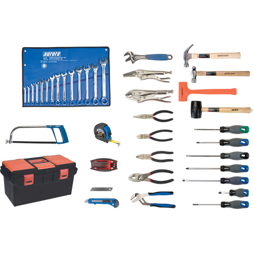 Deluxe Tool Set with Plastic Tool Box, 56 Pieces Seaboard Timber Mart