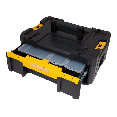 TSTAK&reg; III Tool Box with Single Deep Drawer, 16-3/4" x 12-1/4" x 6-7/8", Black Seaboard Timber Mart
