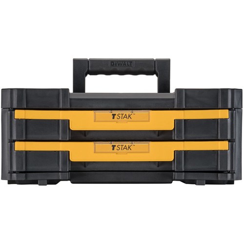 TSTAK&reg; IV Tool Box with Double Shallow Drawers, 16-1/4" x 12-1/4" x 6-3/8", Black Seaboard Timber Mart