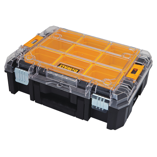 TSTAK&reg; V Organizer with Clear Lid, 17-1/4" x 13" x 6", Black Seaboard Timber Mart