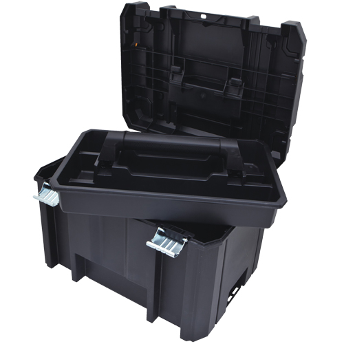 Coffre &agrave; outils profond TSTAK, 17-1/4" x 13" x 11-7/8", Noir Seaboard Timber Mart