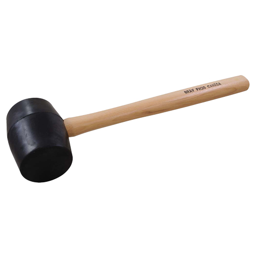 Rubber Mallet, 28 oz., Wood Handle, 16-3/4" L Seaboard Timber Mart
