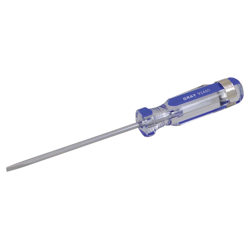 Tournevis &agrave; fente, Tige de 1/8", Ronde, 5-1/2" lo, Prise en Plastique Seaboard Timber Mart