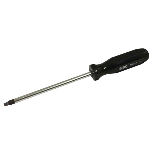 Square Screwdriver, #4 Tip, Round, 9-3/4" L, Plastic Handle Seaboard Timber Mart