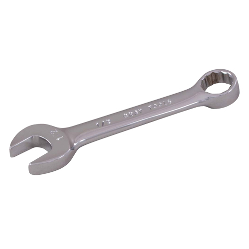 Stubby Combination Wrench, 12 Point, 1/4", Chrome Finish Seaboard Timber Mart
