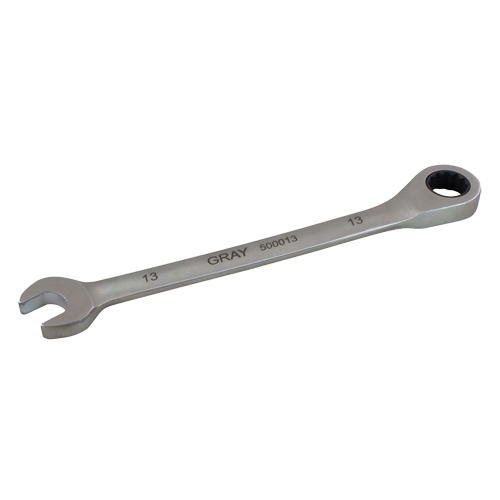 Combination Fixed Head Ratcheting Wrench, 12 Point, 8 mm, Stainless Steel Finish Seaboard Timber Mart