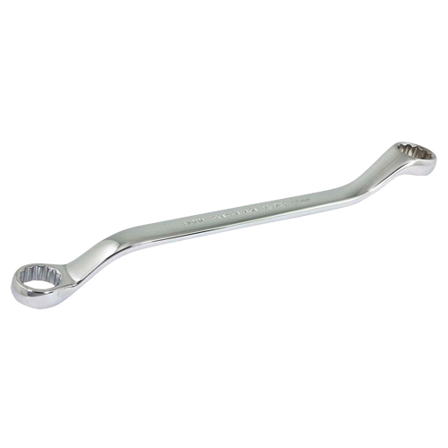 Box End Wrench, 12 Point, 17 mm x 19 mm, 15° Offset, Chrome Finish Seaboard Timber Mart