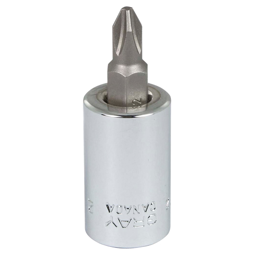 Head Socket, Phillips, #2 x 1.93" L, 3/8" Square Drive Drive Seaboard Timber Mart