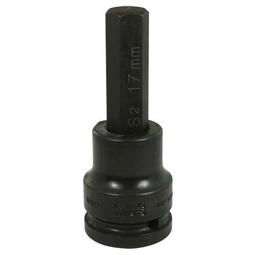Bit Socket, Hex, 17 mm x 108 mm L, 3/4" Drive Seaboard Timber Mart