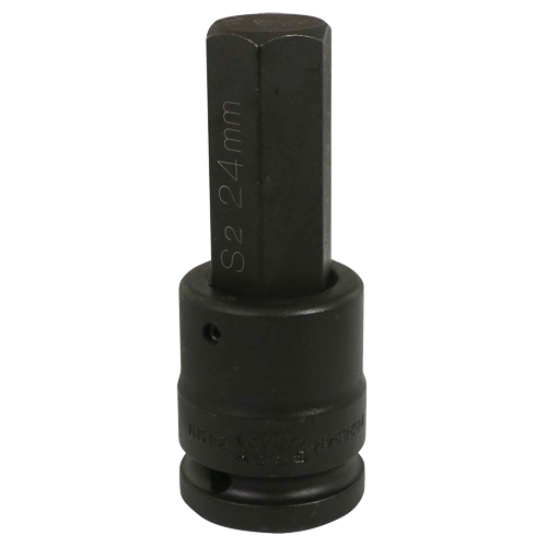 Bit Impact Socket, Hex, 24 mm x 3/4" Drive Seaboard Timber Mart