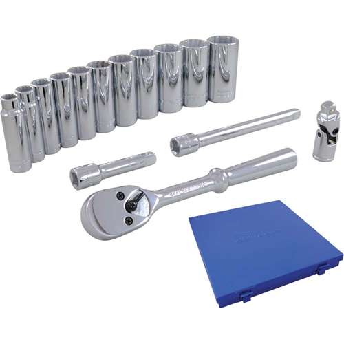 Socket & Attachment Set, 15 Pcs, 3/8" Drive Size, Deep Seaboard Timber Mart