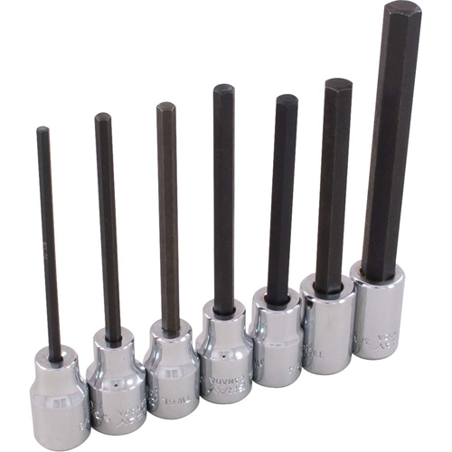 Hex Head Socket Set, Hex, 3/8" Drive, 7 Pcs Seaboard Timber Mart