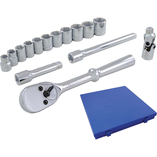Jeu de douilles et accessoires, 15 Mcx, Prise de 3/8" Seaboard Timber Mart