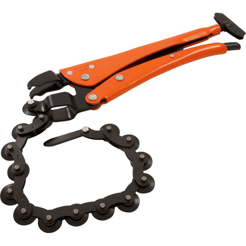 Locking Chain Pipe Cutter Pliers, 12-1/2" Length, Omnium Grip Seaboard Timber Mart