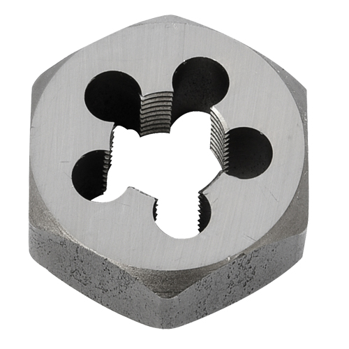 Hex Rethreading Die Nut, 1"/1-1/16" Dia., 3/8"-18 Thread, Carbon Steel/Chromium Steel Seaboard Timber Mart