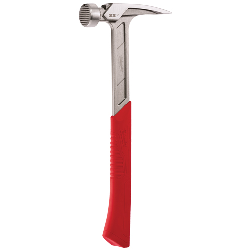 Milled Face Framing Hammer, 22 oz., Solid Steel Handle, 15" L Seaboard Timber Mart