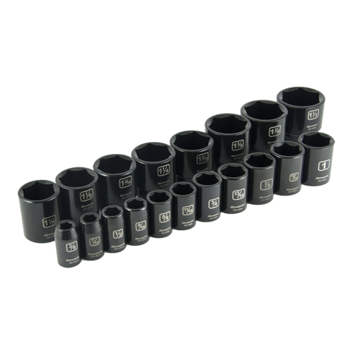 Jeu de douilles SAE, 19 Mcx, Chocs, Prise de 1/2" Seaboard Timber Mart