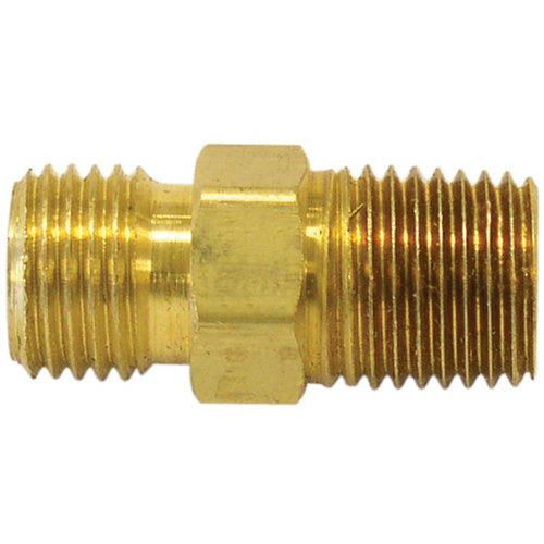 Reducer/Adapter Fitting, 1/4" x 1/4" Dia, Brass Seaboard Timber Mart