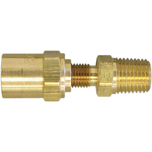 3/8" NPT Reusable Hose Fitting, 11/16" Dia., Brass Seaboard Timber Mart