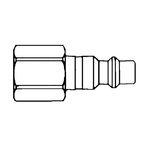 Quick Couplers - 1/2" Industrial, One Way Shut-Off - Plugs, 3/8" Seaboard Timber Mart