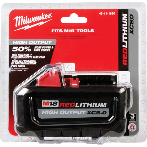 M18 Redlithium High Output XC8.0 Battery Pack, Lithium-Ion, 18 V, 8.0 Ah Seaboard Timber Mart