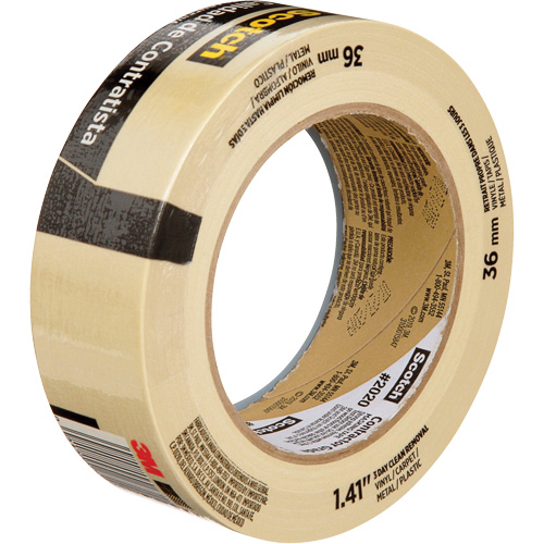 Scotch&reg; Contractor Grade Masking Tape 2020, 36 mm (1-1/2") x 55 m (180'), Beige Seaboard Timber Mart