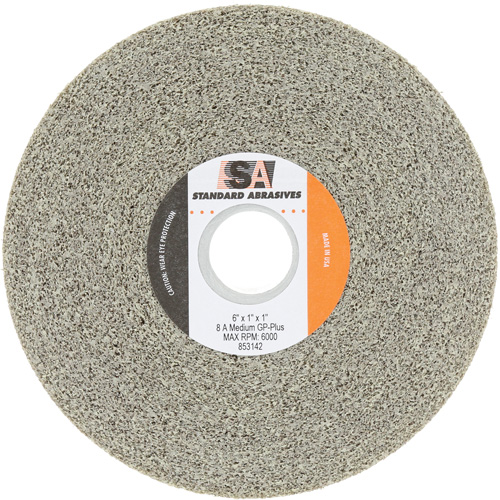 Standard Abrasives General Purpose Plus Wheel, 6" Dia., Medium Grit, Aluminum Oxide Seaboard Timber Mart