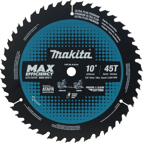 Mitre Saw Blade, 10", 45 Teeth, Wood Use Seaboard Timber Mart