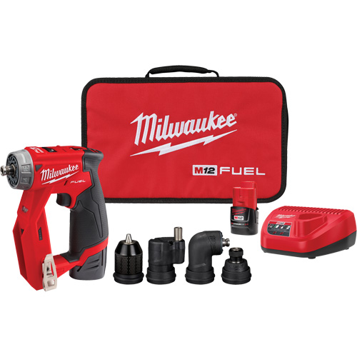 Ensemble de perceuse d'installation M12 Fuel, Lithium-ion, 12 V, Mandrin 1/4"/3/8", Couple 300 lb-po Seaboard Timber Mart