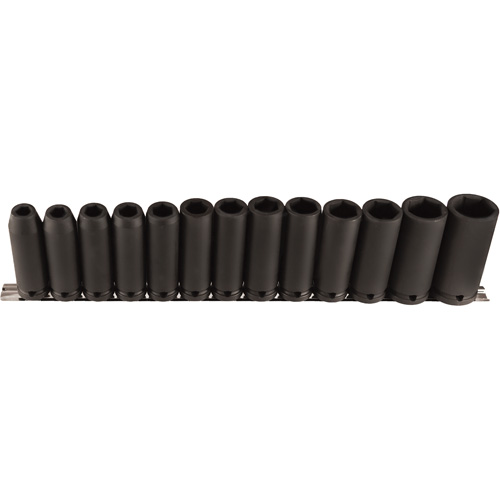 Jeu de douilles longues, 13 Mcx, Chocs, Prise de 1/2", Profond Seaboard Timber Mart