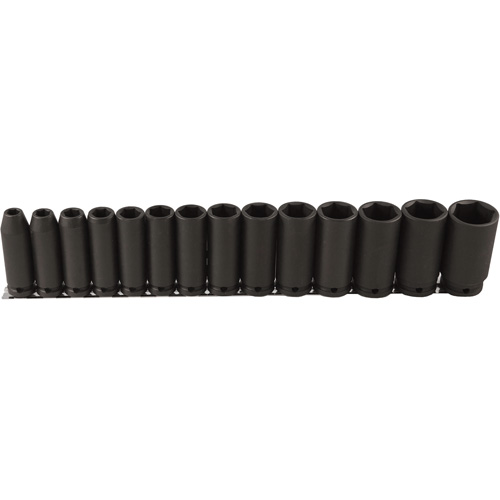 Jeu de douilles longues, 14 Mcx, Chocs, Prise de 1/2", Profond Seaboard Timber Mart