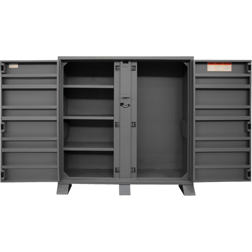 Armoire de rangement avec tablettes pour le chantier, Acier, 47,5 pi³, Gris Seaboard Timber Mart