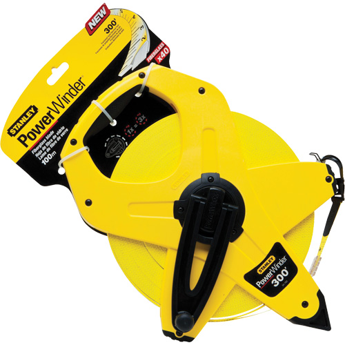 PowerWinder&reg; Long Tape Measure, 1/2" x 300', Imperial Graduations Seaboard Timber Mart