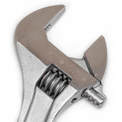 Adjustable Wrench - Boxed, 10" L, 1-5/16"/34 mm Max Width, Chrome Seaboard Timber Mart